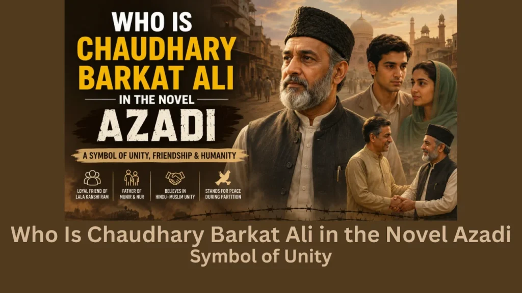 who is chaudhary barkat ali in the novel azadi
